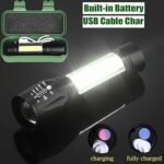 4000LM Waterproof Mini Flashlight Built in Battery USB Charging - Image 4