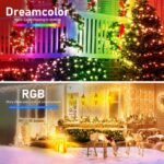 Smart Fairy String Lights - 10 Meter 100 Led Fairy Lights with Music Mode Remote App Control RGB Color Changing Indoor,Outdoor,Decorative,For All Festivals (10 Meter), White - Image 7