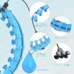 Hula Hoops Popular Improved Magic Fitness Exercise Smart Hula Hoop Diet Assembly, 24 Knots, Free Adjustable Size, No Fall Hula Loop, Auto Rotate, Exercise for Adults/Kids Blue - Image 4