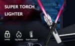 Torch Lighter, Bright Fire Lighter with Safety Lock and Adjustable Flame, Refillable Butane Gas Windproof Jet Flame Cool Lighters for Candles Campfires BBQ Baking, Camping, Gift. - Image 9
