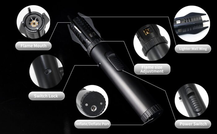 Jet Flame Lighter | Bright Fire Lighter with Safety Lock - Image 4