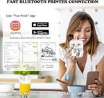 Mini Thermal Printer| Inkless Bluetooth Pocket Printer for Prints Picture List Memo Receipt Tags Barcode Labels Compatible with iOS, Android - Image 4