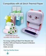 Mini Thermal Printer| Inkless Bluetooth Pocket Printer for Prints Picture List Memo Receipt Tags Barcode Labels Compatible with iOS, Android - Image 6
