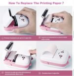 Mini Thermal Printer| Inkless Bluetooth Pocket Printer for Prints Picture List Memo Receipt Tags Barcode Labels Compatible with iOS, Android - Image 9