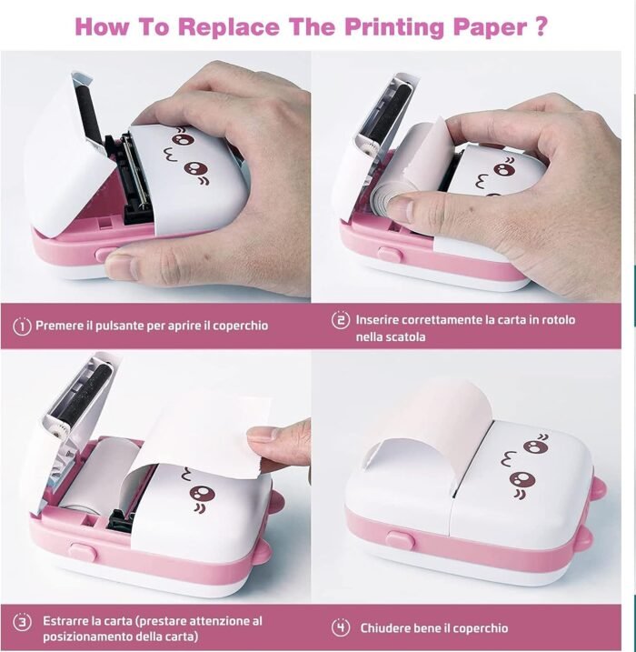 Mini Thermal Printer| Inkless Bluetooth Pocket Printer for Prints Picture List Memo Receipt Tags Barcode Labels Compatible with iOS, Android - Image 9
