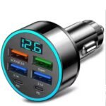 6 in 1 Car Charger USB Adapter Fast Charging Adapter Multi-Function Charger