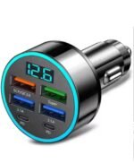 6 in 1 Car Charger USB Adapter Fast Charging Adapter Multi-Function Charger