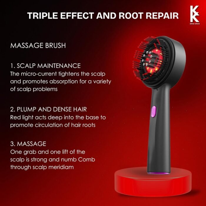 Premium Electric Scalp Massager Comb - 3 In 1 Hair Oil Applicator - Image 8