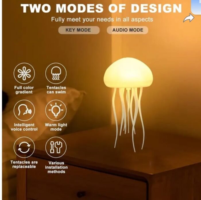 DIY Jellyfish Lamp with Smart Voice Control and Aurora Mood LED Light - Image 5
