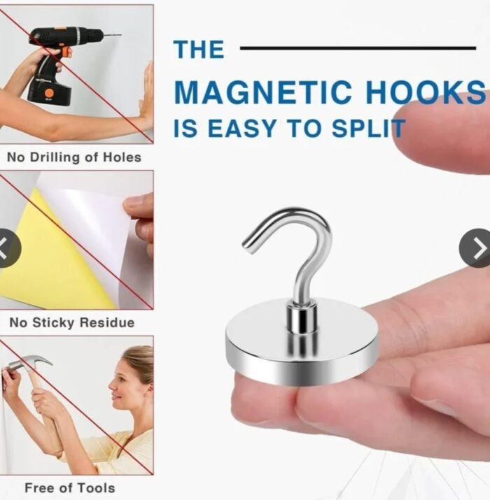 Magnetic Hooks - Heavy Duty - Pack of 4 - Image 5