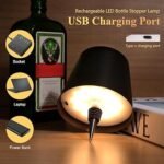 Wireless Bottle Lamp Shade Rechargeable LED Portable Cordless Table Lamp - Image 6