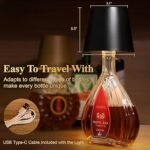 Wireless Bottle Lamp Shade Rechargeable LED Portable Cordless Table Lamp - Image 7