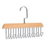 Wooden Hanger - Multipurpose Adjustable 8 Hooks Closet Wooden Hanger - Image 2