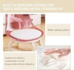 360 Rotating Rolling Acrylic Mini Chair with Round Rolling Seat - Image 6