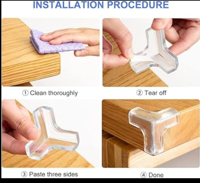 Corner Protectors Covering Sharp Furniture and Table Corners - Pack of 8 - Image 5