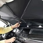 Foldable Car Umbrella, Windproof, Black - Image 4