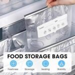 10 PCS Reusable Aluminum Food Storage Bag, Stand Up Foil Sealable Bags with Zip Lock,Food Storage Preservation Bags, Leakproof Aluminium Foil Fresh keeping Bag for Vegetables  etc - Image 2