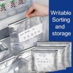 10 PCS Reusable Aluminum Food Storage Bag, Stand Up Foil Sealable Bags with Zip Lock,Food Storage Preservation Bags, Leakproof Aluminium Foil Fresh keeping Bag for Vegetables  etc - Image 8