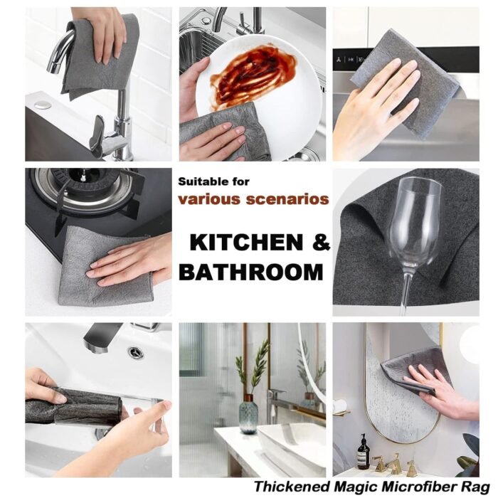 Microfiber Cleaning Cloth - Size 11.5" x 11.5", (Reusable) - Pack of 5 - Image 9