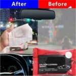 Car Glass Oil Film Removal Wipes, Oil Film Cleaning Wipes ( 10 pcs in 1 pack) Solid Handheld Vehicle Glass Cleaner  (250 g)