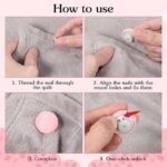 Bed Sheet Clips Mushroom Duvet Cover Pins Holding Clips Non-Slip Cover Fixator Comforter Quilt Anti-Movement Bed Quilt Clamps with One-Key Unlock for Blanket (Mix Pack of 12) - Image 3