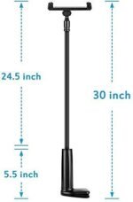 Portable Lazy Stand Mobile Holder with Goosneck Long Arm Clip | Flexible | Foldable | 360 Degree Compatible for Universal Places As Office |Home |Kitchen | Bedroom (Screw Lazy) - Image 3