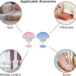 Bed Sheet Clips Mushroom Duvet Cover Pins Holding Clips Non-Slip Cover Fixator Comforter Quilt Anti-Movement Bed Quilt Clamps with One-Key Unlock for Blanket (Mix Pack of 12)