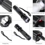 Metal Alloy Body - LED Portable Rechargeable Flashlight Torch for Emergency use, 2 in 1 Hand held Torch Light Outdoor,Indoor-Super Bright Long Distance Beam Range - Image 5