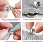 Detachable Button for Jeans -  No Sew Metal Buttons for Denims, Waist Extender, Removable Reusable Instant Without Sewing for Trousers, Pants, Bags, Skirt. - Pack of 5 - - Image 6