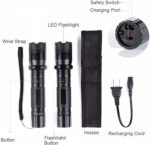 Metal Alloy Body - LED Portable Rechargeable Flashlight Torch for Emergency use, 2 in 1 Hand held Torch Light Outdoor,Indoor-Super Bright Long Distance Beam Range - Image 6