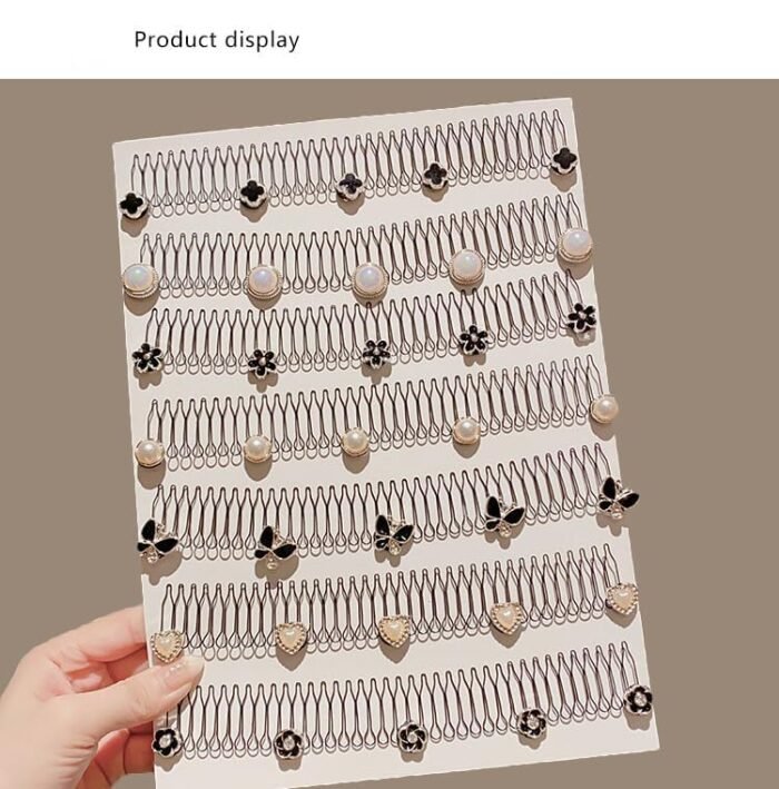 1Pc Stretchable Invisible Flower Hair Clips- U Shape Hair Finishing Fixer Comb|,Stretchable Hair Pin, Cute Invisible Hair Holder, U Pin Hair Clips, Hair Styling Tools Clips and Barrettes - Image 7