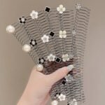1Pc Stretchable Invisible Flower Hair Clips- U Shape Hair Finishing Fixer Comb|,Stretchable Hair Pin, Cute Invisible Hair Holder, U Pin Hair Clips, Hair Styling Tools Clips and Barrettes - Image 8