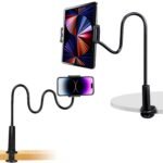 Portable Lazy Stand Mobile Holder with Goosneck Long Arm Clip | Flexible | Foldable | 360 Degree Compatible for Universal Places As Office |Home |Kitchen | Bedroom (Screw Lazy) - Image 9