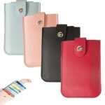 1 PCS Slim Leather Pull Out Credit Card Holder Wallet, Multiple Card Slots, for Men and Women, Hidden Small Card Wallet for Men