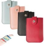 1 PCS Slim Leather Pull Out Credit Card Holder Wallet, Multiple Card Slots, for Men and Women, Hidden Small Card Wallet for Men