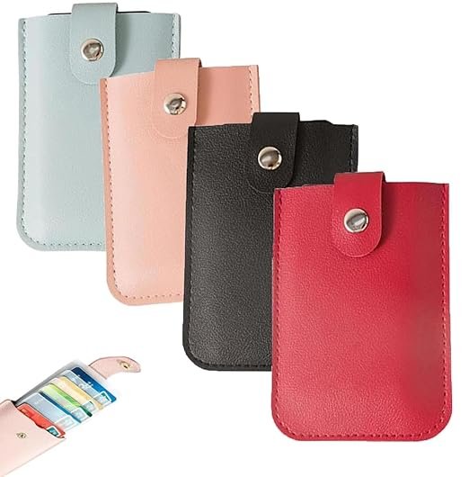 1 1 PCS Slim Leather Pull Out Credit Card Holder Wallet, Multiple Card Slots, for Men and Women, Hidden Small Card Wallet for Men - Image 1