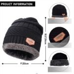 Woolen Cap with Neck Muffler Mens & Women New Monkey Cap Smooth Fur Winter Muffler (Pack of 1) Brown Black - Image 3