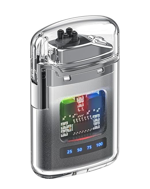 2 Polycarbonate Electric Lighter Usb C Rechargeable, Windproof Flameless Lighter - Image 1