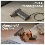 Mini Handheld High Speed Air Duster 1,50,000 RPM, Rechargeable Type-C, for Cleaning Computers, Cars, Backyard and Home Appliances, Cordless & Compact, Adjustable Speed