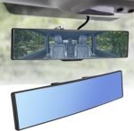 Panoramic Rear View Mirror, Universal Anti-Glare Car Clip-On Wide Mirror with HD Glass, Clear View and Blind Spot Reduction (Blue/Anti-Dazzle) - Image 2