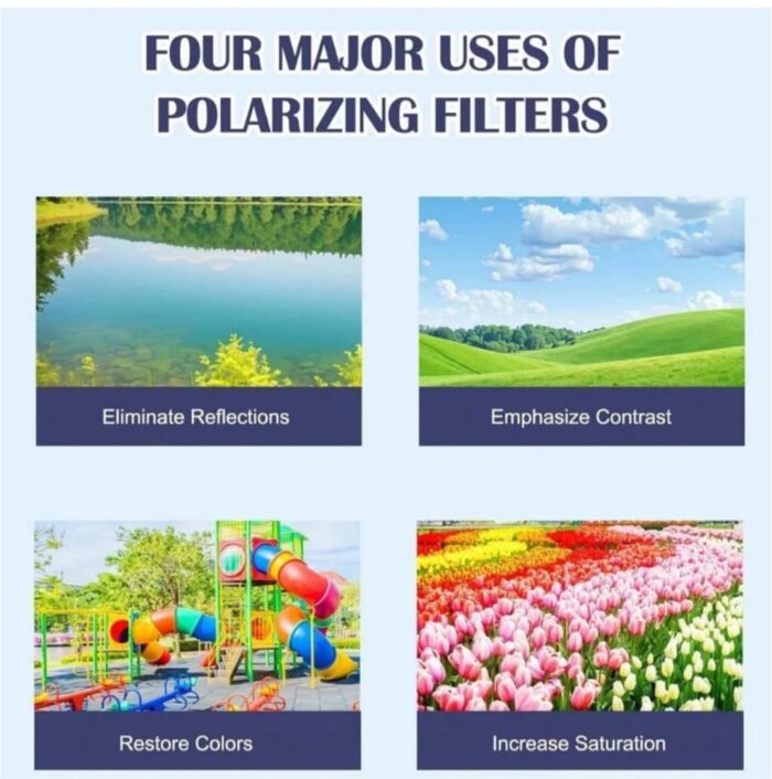 Magnetic CPL & Star Filter Lens, 52mm Phone Lens Filter Adapter Mount, Universal Double-Sided Retractable Polarizer Filters Ring, HD Photography Lens Filter, Reduce Reflections Enhances - Image 3