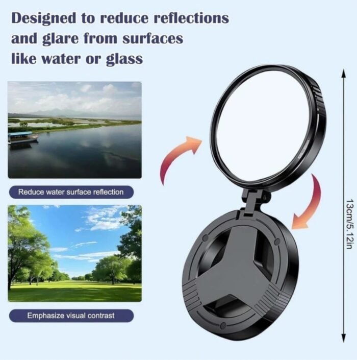 Magnetic CPL & Star Filter Lens, 52mm Phone Lens Filter Adapter Mount, Universal Double-Sided Retractable Polarizer Filters Ring, HD Photography Lens Filter, Reduce Reflections Enhances - Image 5