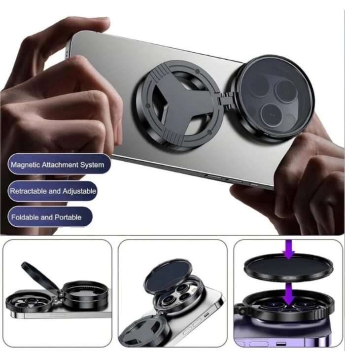 Magnetic CPL & Star Filter Lens, 52mm Phone Lens Filter Adapter Mount, Universal Double-Sided Retractable Polarizer Filters Ring, HD Photography Lens Filter, Reduce Reflections Enhances - Image 6