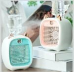 Little Fox Design Spray Fan: 250ml Mist Cooler, 3-Speed USB Rechargeable, Portable AC for Room, Office, Personal Cooling - Image 4