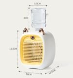 Little Fox Design Spray Fan: 250ml Mist Cooler, 3-Speed USB Rechargeable, Portable AC for Room, Office, Personal Cooling - Image 2