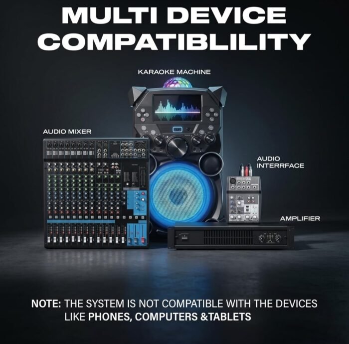 UHF Wireless Dual Handheld Microphone System | Rechargeable Cordless Dual Mics with UHF Receiver & 6.35mm Jack | 30–60m Range for Karaoke, Stage Performances, Classrooms, Events & Parties - Image 7