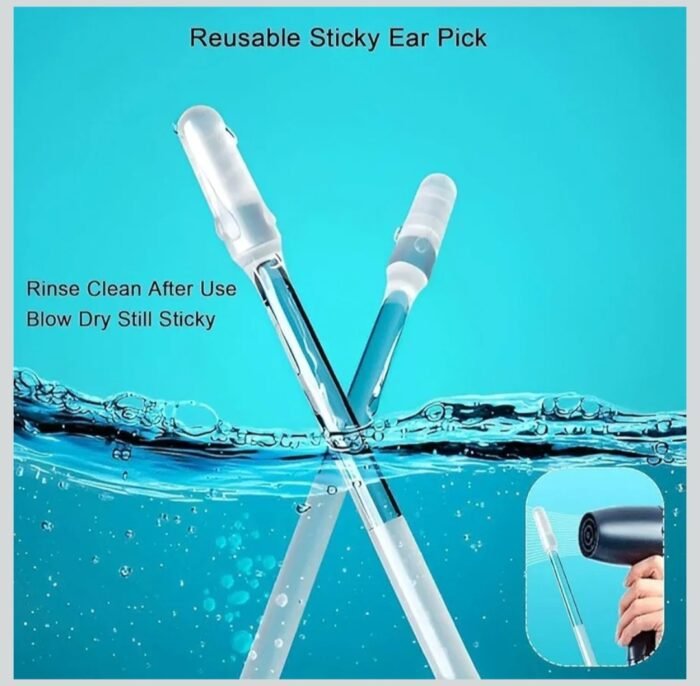 24 Pcs Reusable Ear Cleaner - Soft Silicone Adhesive Sticky Ear Cleaner Tool Set For Ear Cleaning, Washable Resin Tip Ear Wax Removal Tool Ear Cleaner Stick Or Adults Children - Image 8
