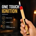 Matchstick Shaped Butane Lighter 20.5 cm, Refillable Long Handle Gas Lighter with One Touch Trigger, Visible Fuel Window & Hanging Ring for Kitchen Stove, BBQ, Candle and Camping Use - Image 8