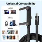 240W Fast Charge Cable with Built-in Phone Stand, - Image 2