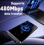 240W Fast Charge Cable with Built-in Phone Stand, - Image 4